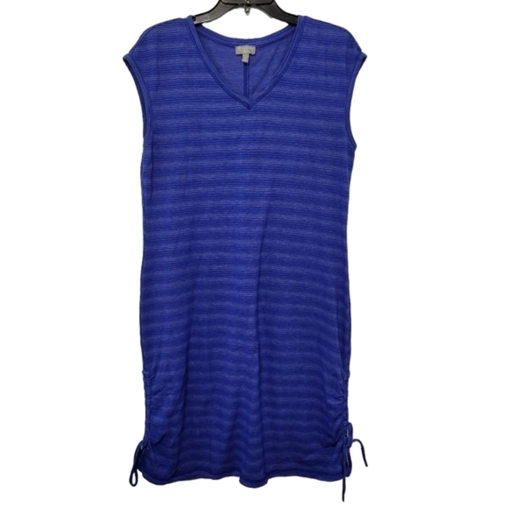 T by Talbots Women's Activewear Dress Size M Blue Stripe UPF 50+ Hiking‎ Camping